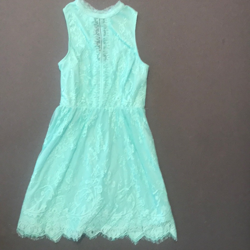 Mint lace dress